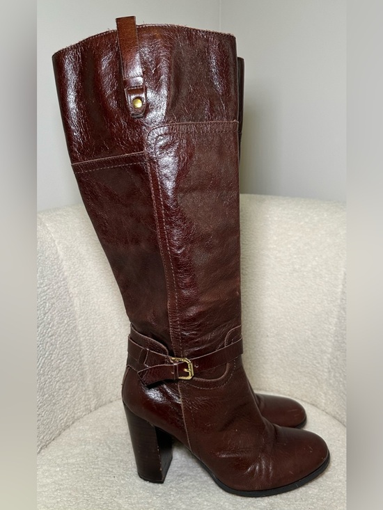 Audrey Brooke Shoes - Audrey Brooke Brown Leather Boots Knee High‎ Riding Fall Rich Preppy Classic 7.5